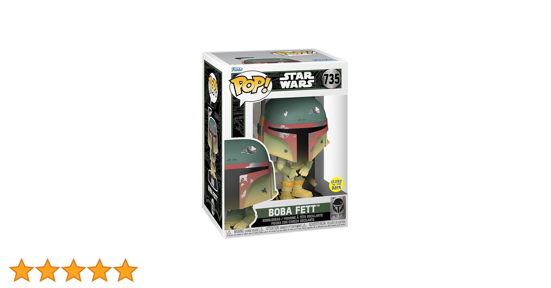 Funko Pop! Star Wars: Boba Fett (Glow in The Dark), Figures